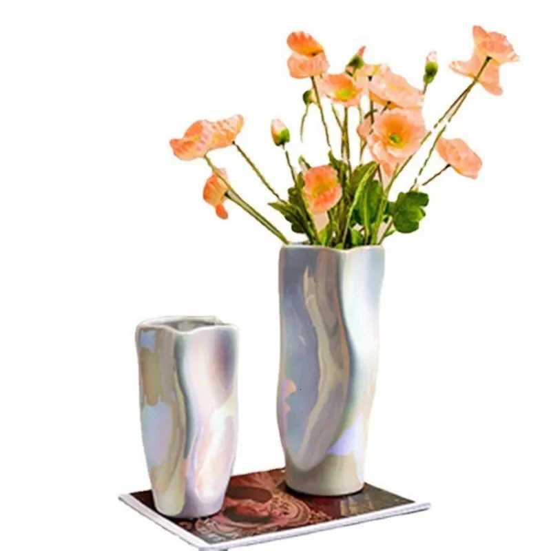 Luxury Ceramic Vase Decoration Living Room Porch Flower Arrangement Dried Flowers Home Crafts C251124