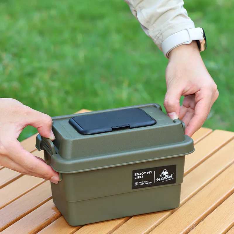 4/1PC Outdoor Tissue Case Desktop Napkin Paper Storage Box Portable Camping Picnic Seasoning Bottle Organizer Sundries BucketM251124