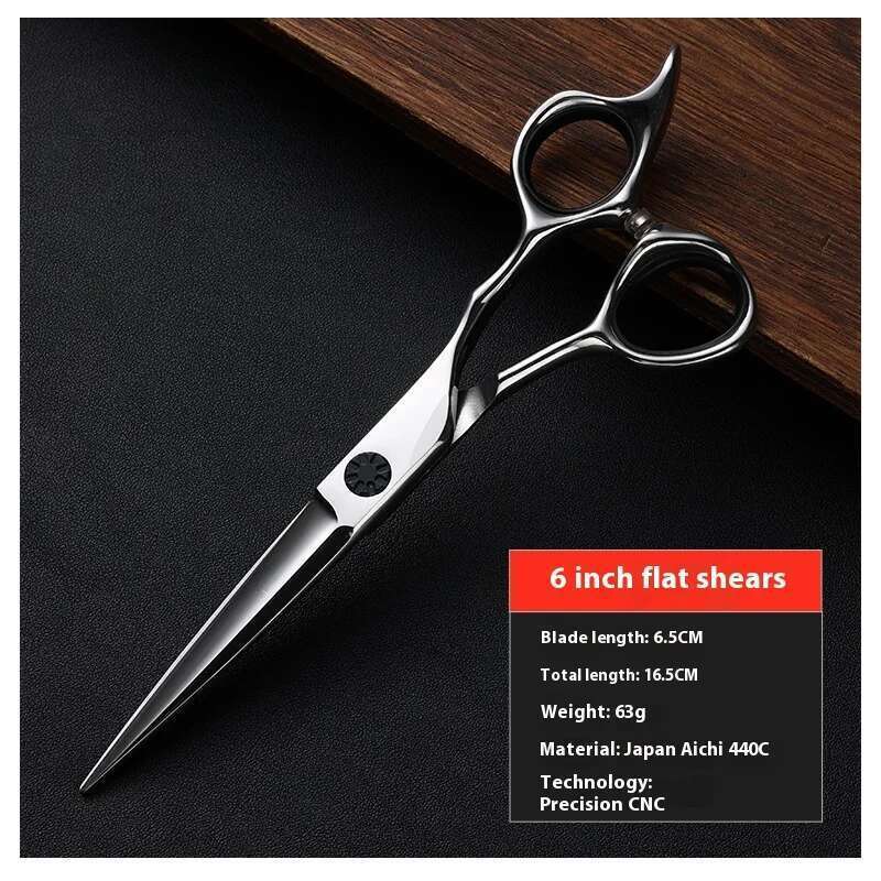 Professional Hairdresser Scissors Set Japanese 440C Stainless Steel 6/6.5/7-Inch Flat Reverse Teeth Hair Cutting Tools Salon
