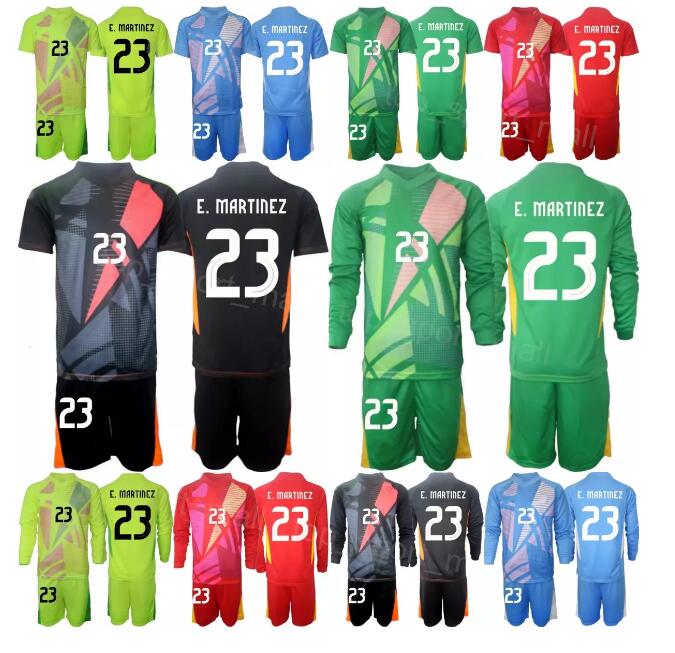 24-25 National Soccer Goalkeeper Set 1 Sergio Romero Jersey Kits GK 23 Agustin Marchesin 1 Juan Musso Emiliano Martinez Long Sleeve Shirt Kids Man AGenTin