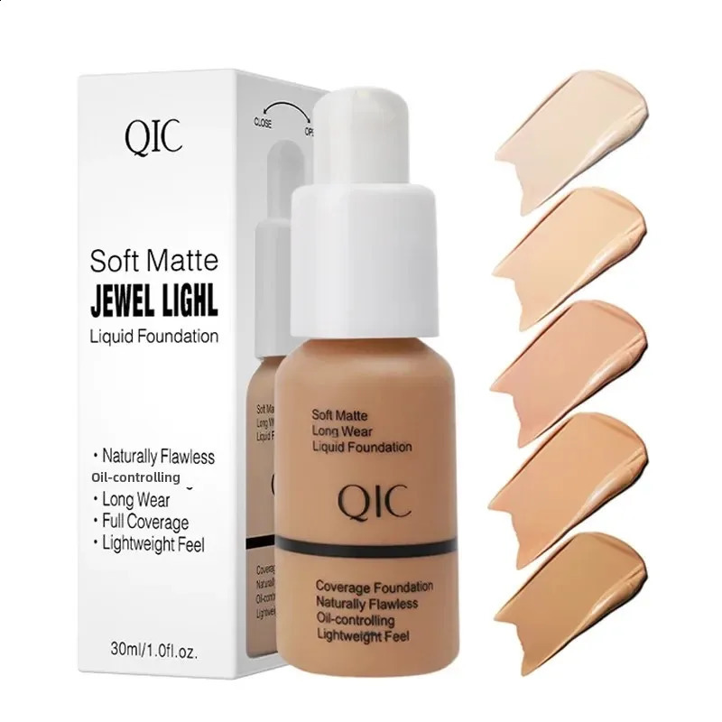 QIC soft matte liquid basic jewelry bright moisturizing oil control wheat veneer BB cream concealer makeup 250415