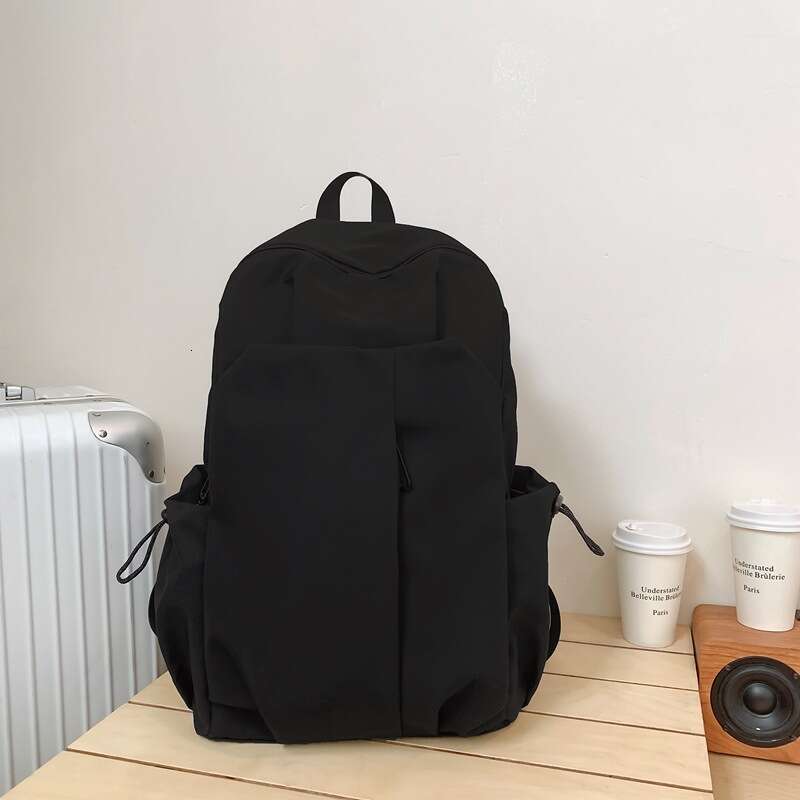Solid Color Large Capacity Make-Up Class Commuting Female 2023 High School College Students, Leisure Bag For Eating Out, Men's And Women's B