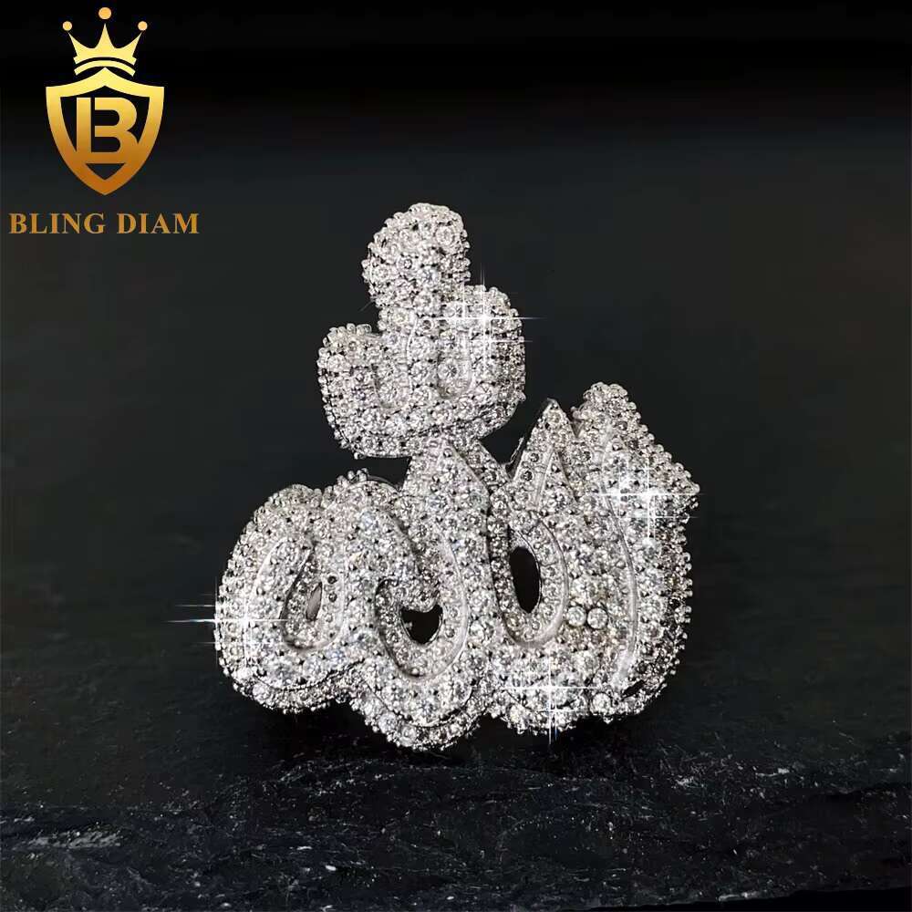 Wholesale Fashion Personality Design 925 Sterling Silver Diamond Iced Out Ring of Fire for Men Women