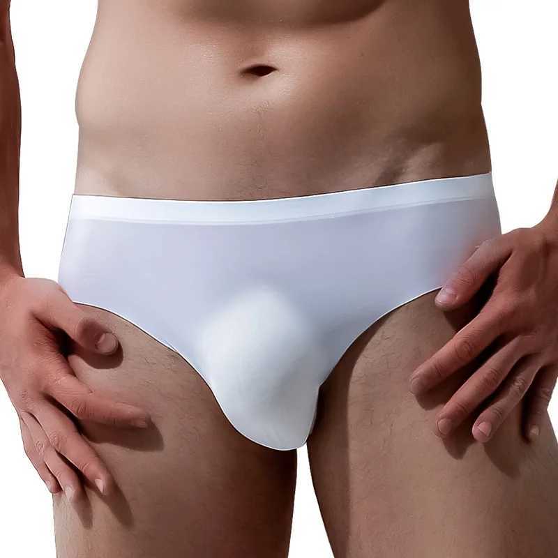 New Arrival Hot selling ice silk sexy underwear mens underwear 3D seamless integrated breathable thin section underwear mens bikini slip home new Z250