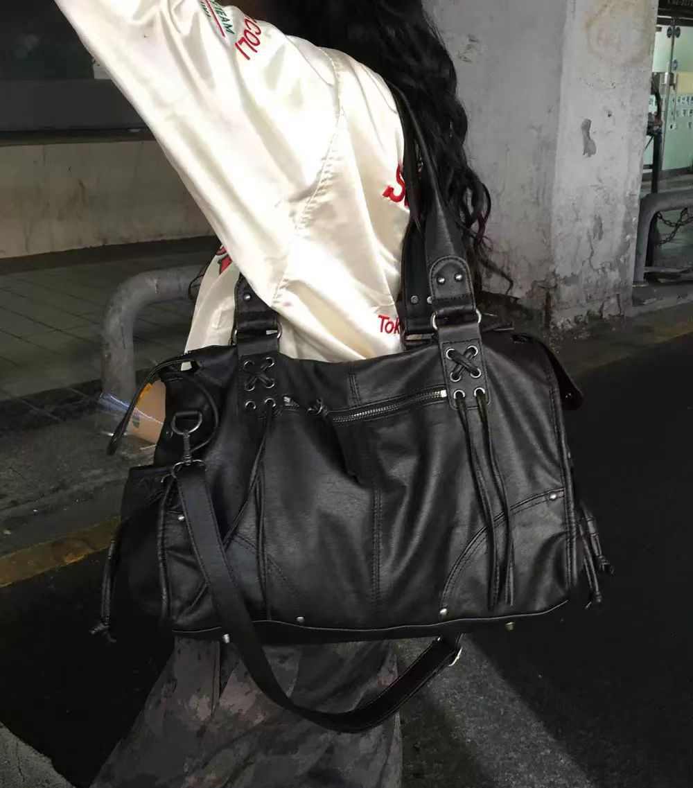 2025 new niche retro versatile large-capacity buckle commuter shoulder bags and crossbody bags