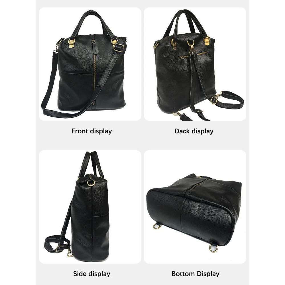 Designer Bag Zency Anti-Theft Vintage Women's Genuine Leather Outdoor Backpacks Large School Bag Designer Travel Satchel Shoulder Crossbody