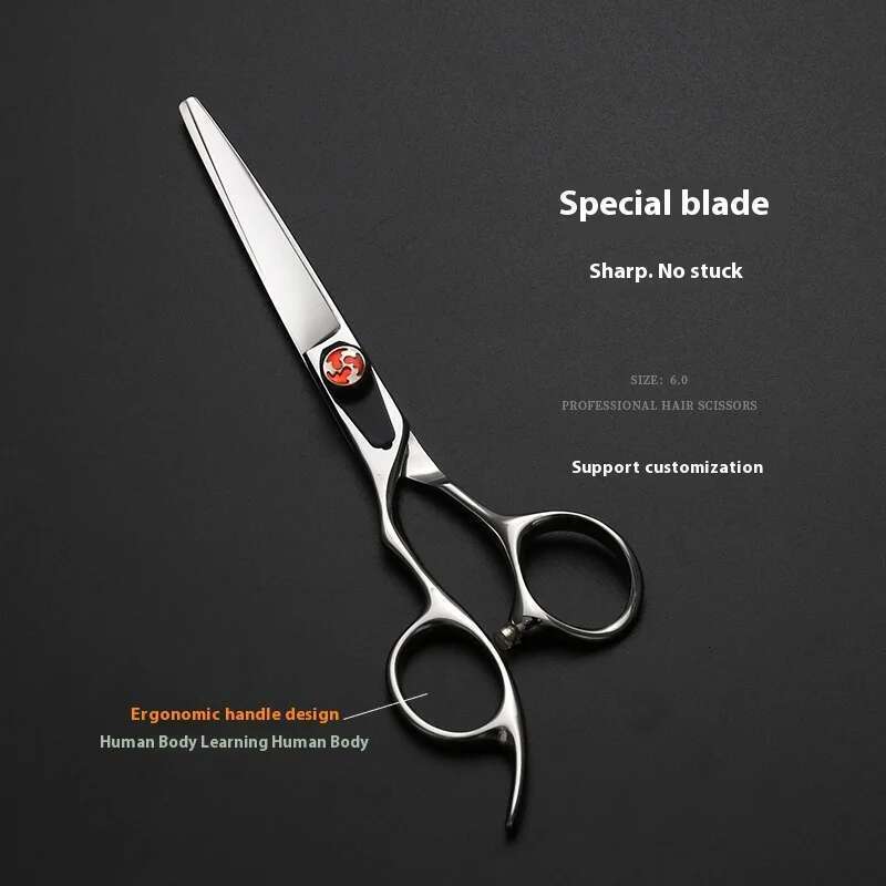 Japan440C 6Inch Left Hand Hairdressing Hair Set Professional Salon Knife Thinning Scissors