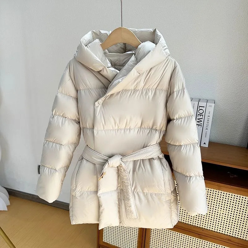 Womens Winter Parka Coat 2025 High-grade Warm Hooded Ladies Outerweat Fashion Loose Temperament Lady Short Down Cotton Jacket 251121 - view 5