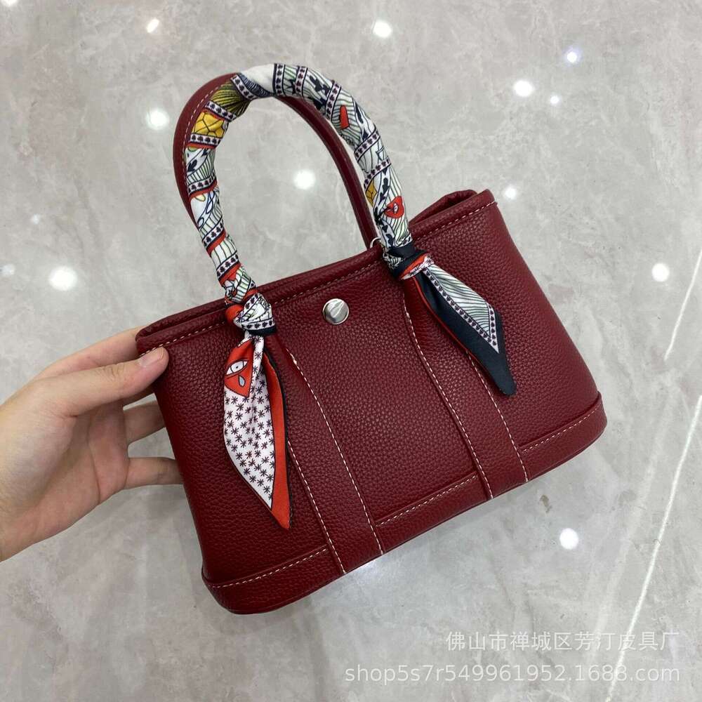 Designer Bag Silver Buckle Garden Mother S Soft Leather Women Lychee Pattern Handbag Shoulder Crossbody Versatile For Commuting