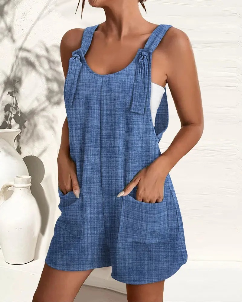 2023 Womens Summer New Casual Fashion Sling Shorts Jumpsuit Strap Pants Women