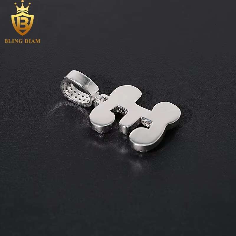 Factory Low Price Hip Hop Jewelry 925 Silver VVS Moissanite E Letter Iced Out Diamond Custom Pendant