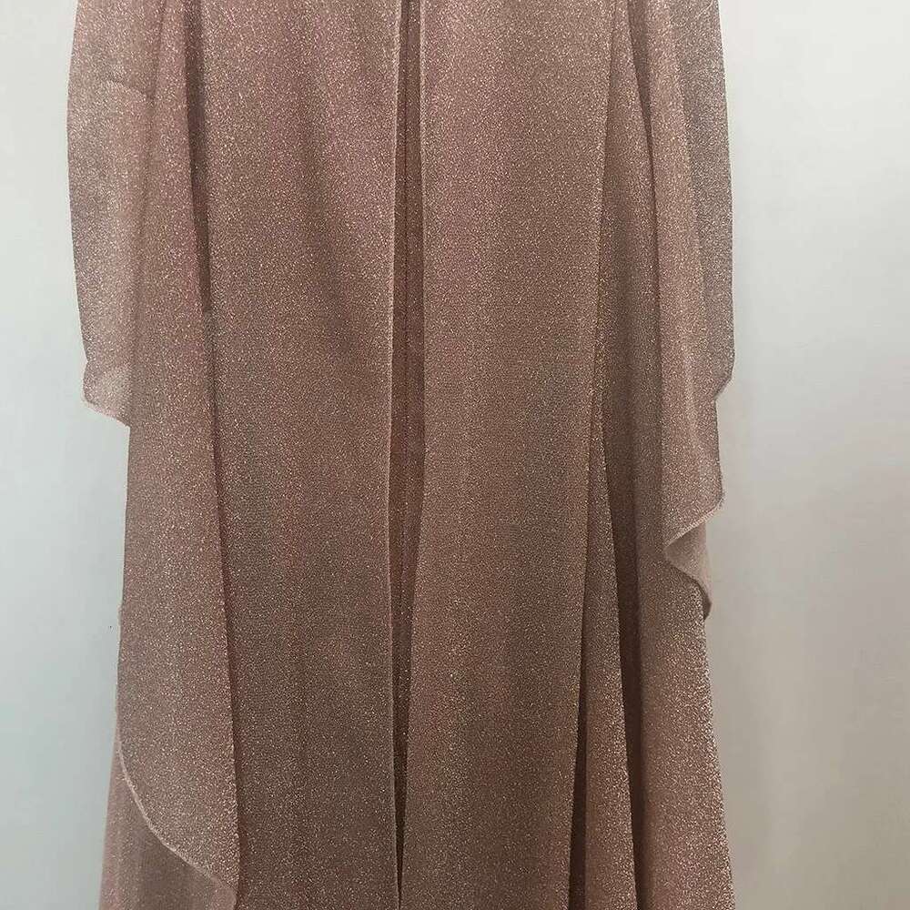 Designer Clothes Women's Sexy Solid Color Short Sleeve Sling Sequin Long Full Dress With Cloak Ropa De Vestidos Para Mujer Elegant Dresses