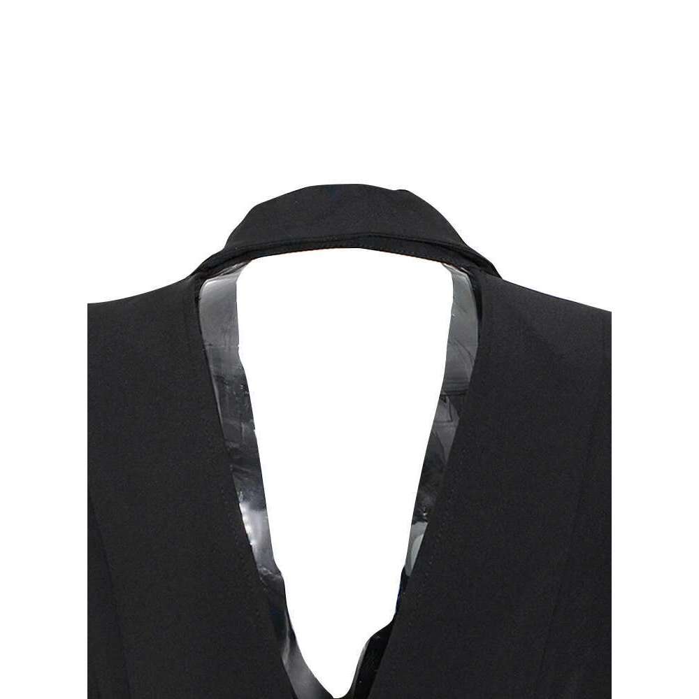Colorblock Patchwork Mesh Blazer For Women Notched Collar Long Sleeve Backless Slimming Blazers Female Fashion New