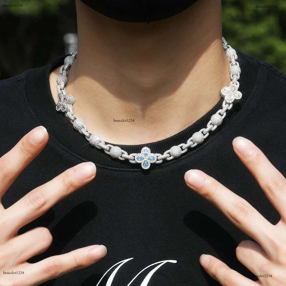Luxury designer Hip Hop Gold Plated Ice out VVS Moissanite Men's and Women's Necklace Bracelet with FREE shipping