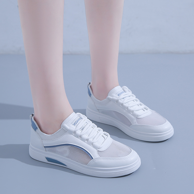 White Summer New Ins Korean Edition Versatile Casual Hollow Mesh Breathable Thin Bottom Women S Shoes D Ddmysaturn Ddmysaturn