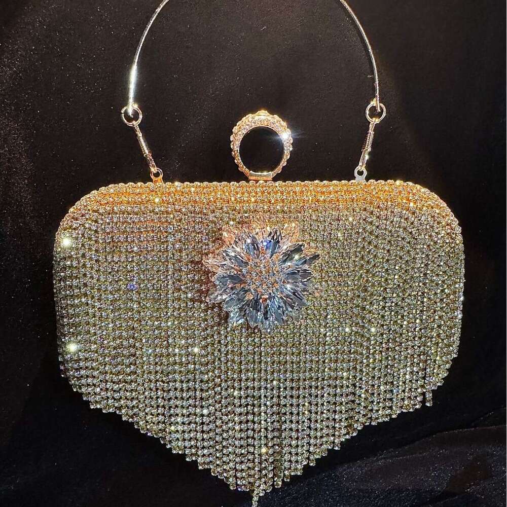 New Full Water Diamond Handheld Bar Evening Dress Small Fragrant And Flowing Su Xieqiao Banquet Bag