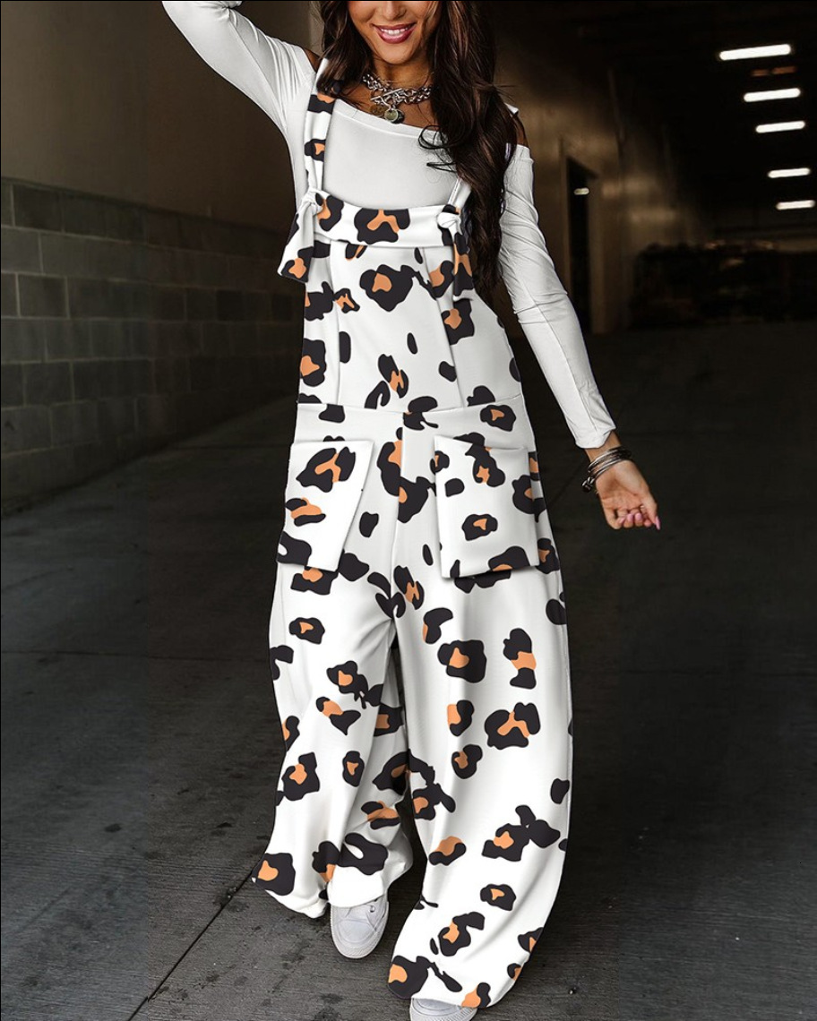 2023 New Autumn Printed Waist Strap Pants for Women