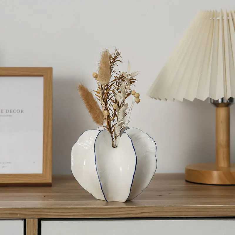 Star fruit ceramic vase ornament ins light luxury living room entrance decoration C251124