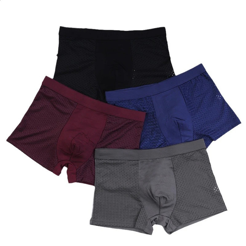 Alobee 4piece bamboo clothing boxing shorts mens ultrafine fiber underwear compression elasticity 250417