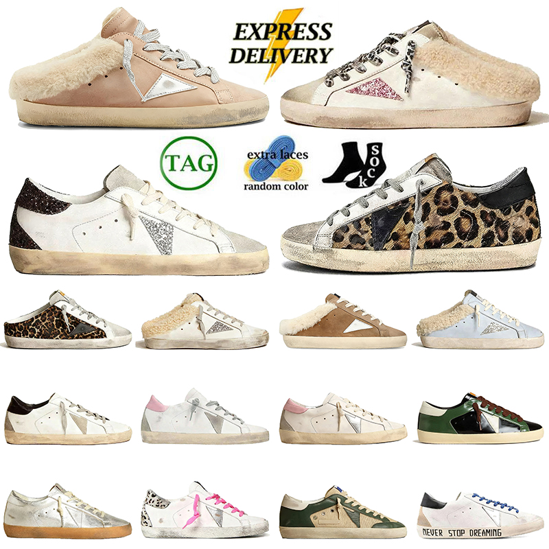 Golden Sneakers Designer Running Shoes Mens Womens Slippers Superstar Ballstar Loafers Plate-forme Dirty Nappa Leather Luxury Italy Brand Trainers Outdoor Dhgate