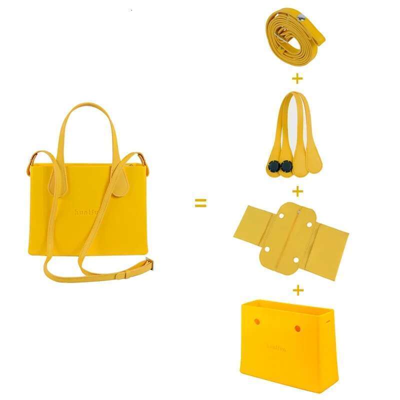 New Casual Obag Style Large Capacity Women Silicon Shoulder Bag Handbag Crossbody Commuter Bag Beach Small Square