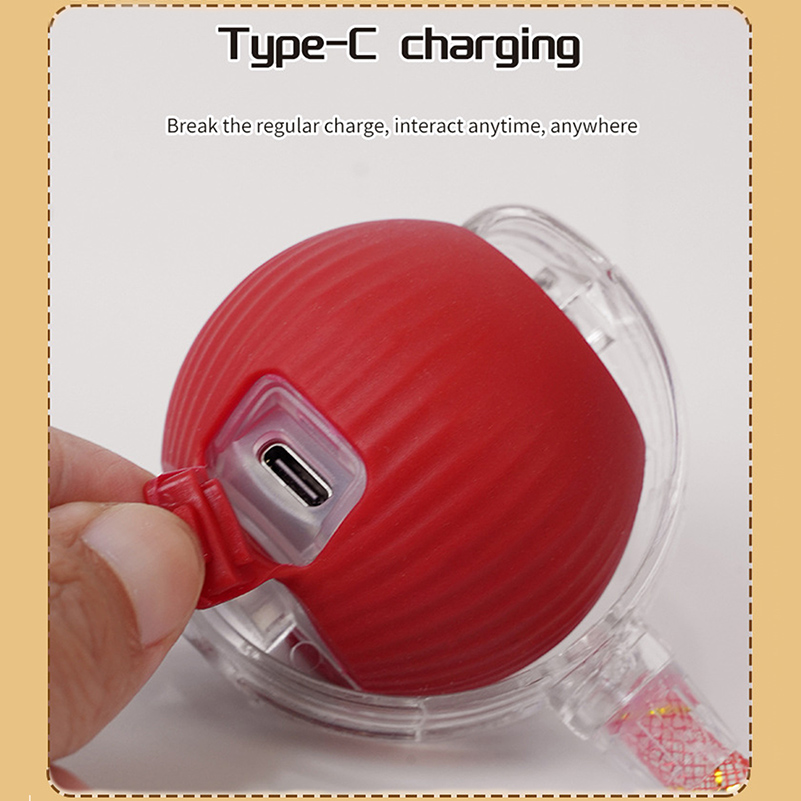 Cat Toys Interactive Cat Toy Ball for Indoor Cats Automatic Moving Ball with Tail Rolling Bouncy Balls Toy for Kittens