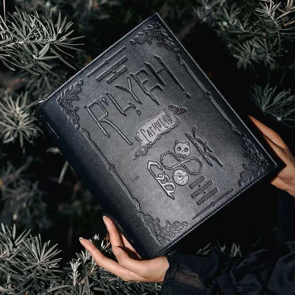 Black Goth Shoulder Women Original Design Book Shape Flap Student Crossbody High Quality Large Capacity Lolita Cute Bag
