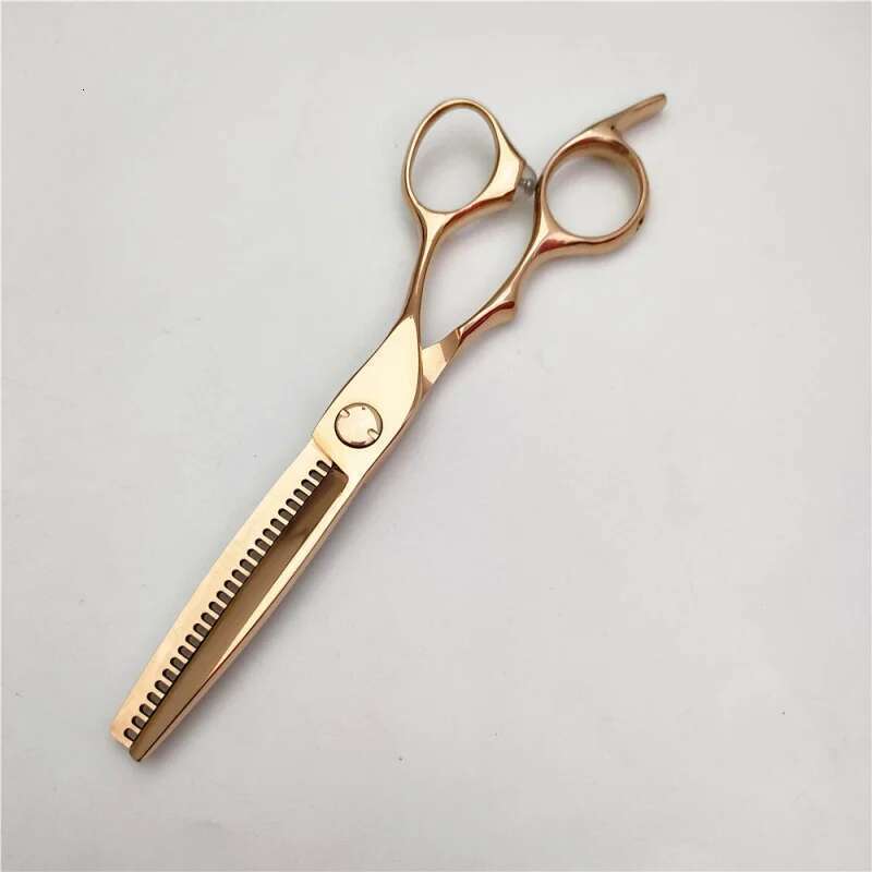 440C Gold Plating 3D Hairdressing Gypsophila screws 6.0Inch Salon Barber Professional Hair-cutting Scissors Set