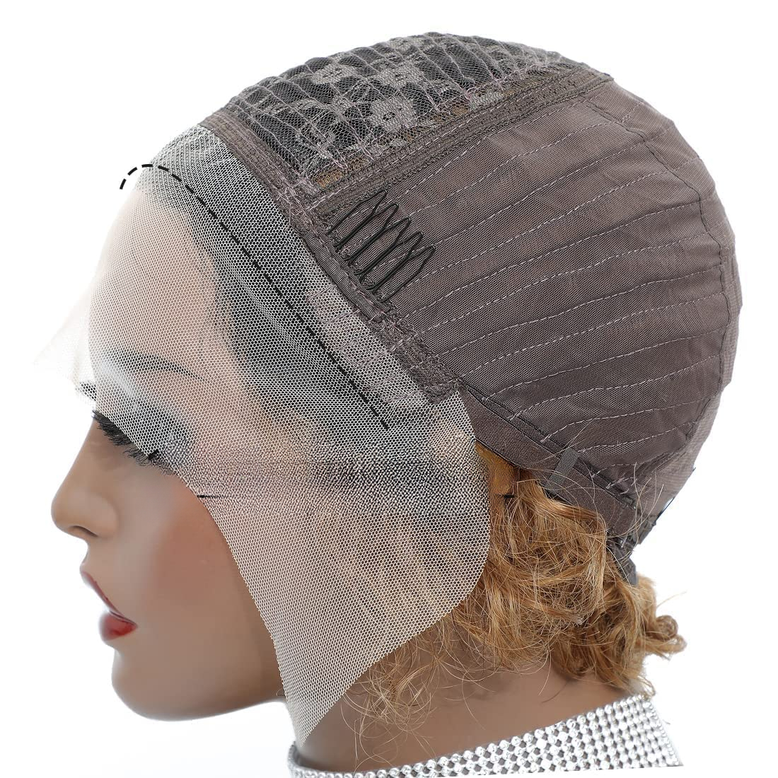Natural Black Short Curly Pixie Cut Wig with Lace Front - 6 Inches | Hand-Tied & Plucked