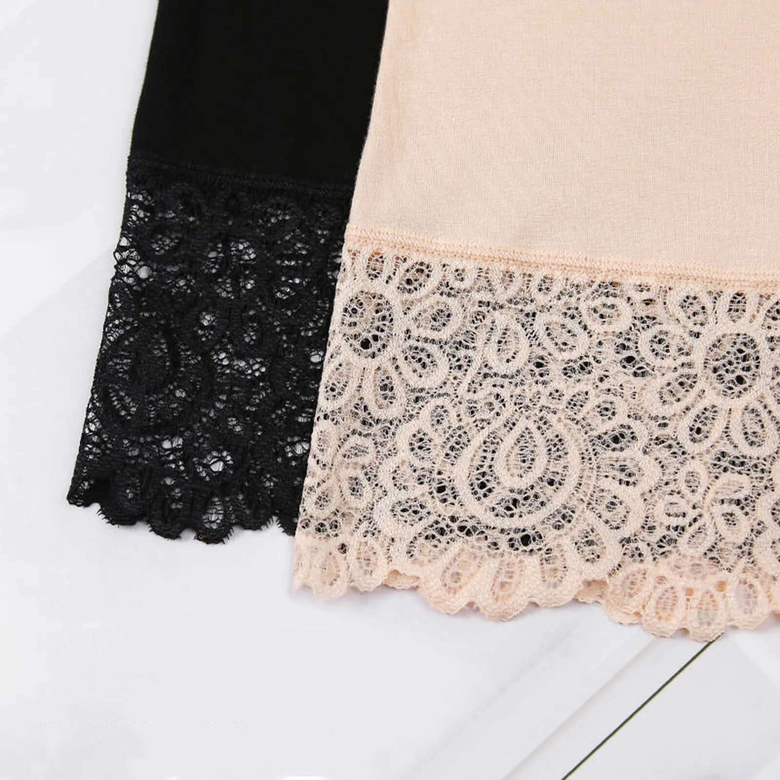 Dongdumaoyi Women Plus Size Elastic Soft Comfortable Modal Material Nude Black Shorts Lace Safety Short Pants Female Gerie Women S Tight Underwear