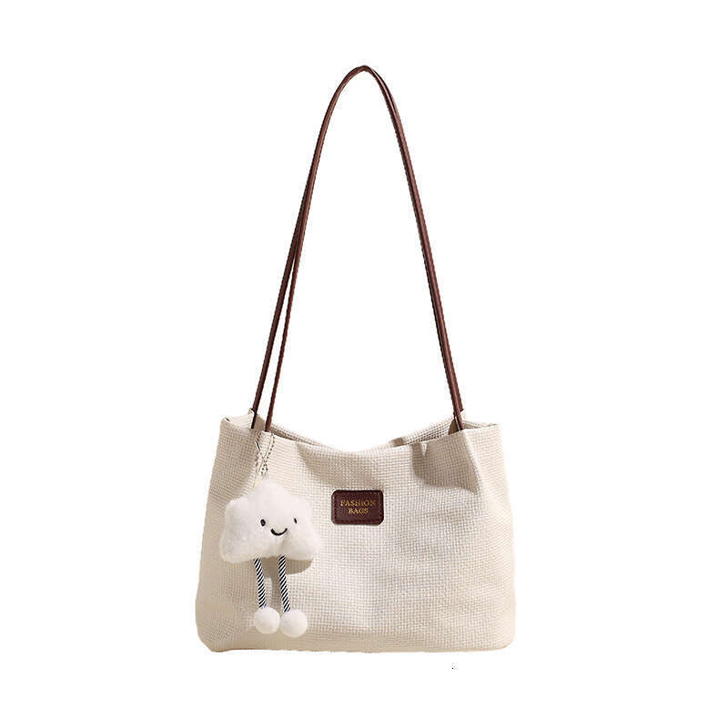 large capacity for women 2025 new autumn versatile simple shoulder bag fashionable commuting tote bucket bag