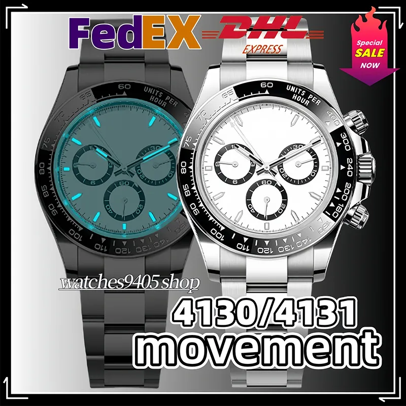 TOP Men Designer Watches High Quality CLean factory Watch Cal.4130/4131 movement Automatic Mechanical Chronograph watch Sapphire glass 72-hour power reserve