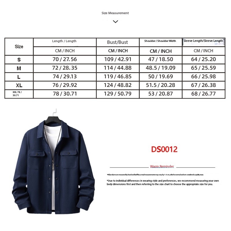Mens Utility Work Jacket Corduroy Loose Fit Notch Lapel Coat with Multiple Pockets Heavyweight for Men EU Size: S-2XL