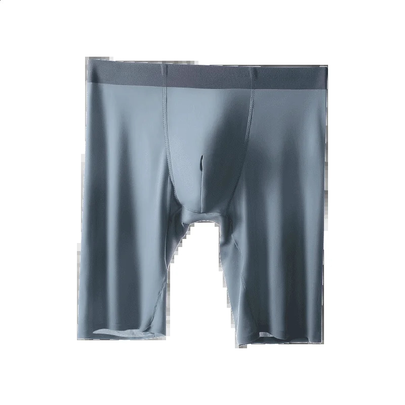 Mens Sports Briefing Summer Ice Silk Quick Drying Long Anti Wear Legs Loose Boxer Shorts Head 250417