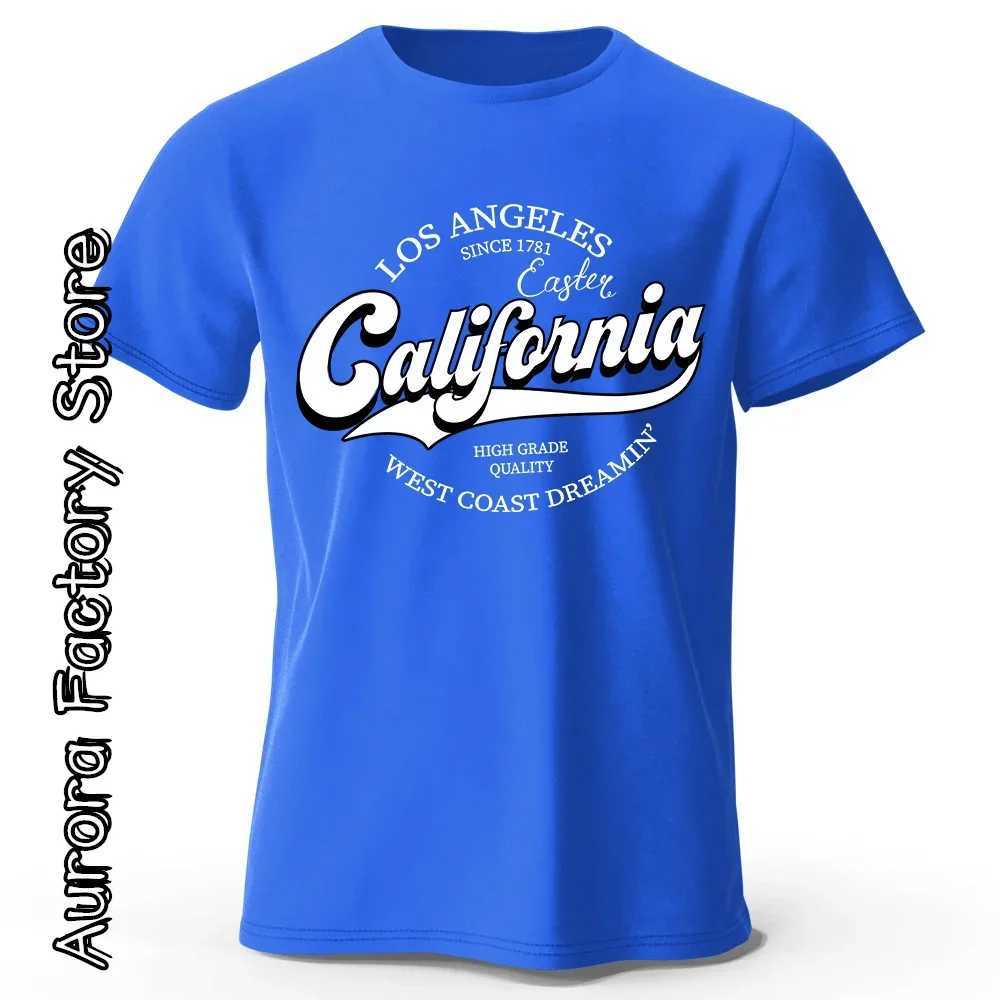 Summer fashion heavyweight retro mens English letter 100% pure cotton printed round neck high-quality casual fitness street T-shirt w250424PTIQ