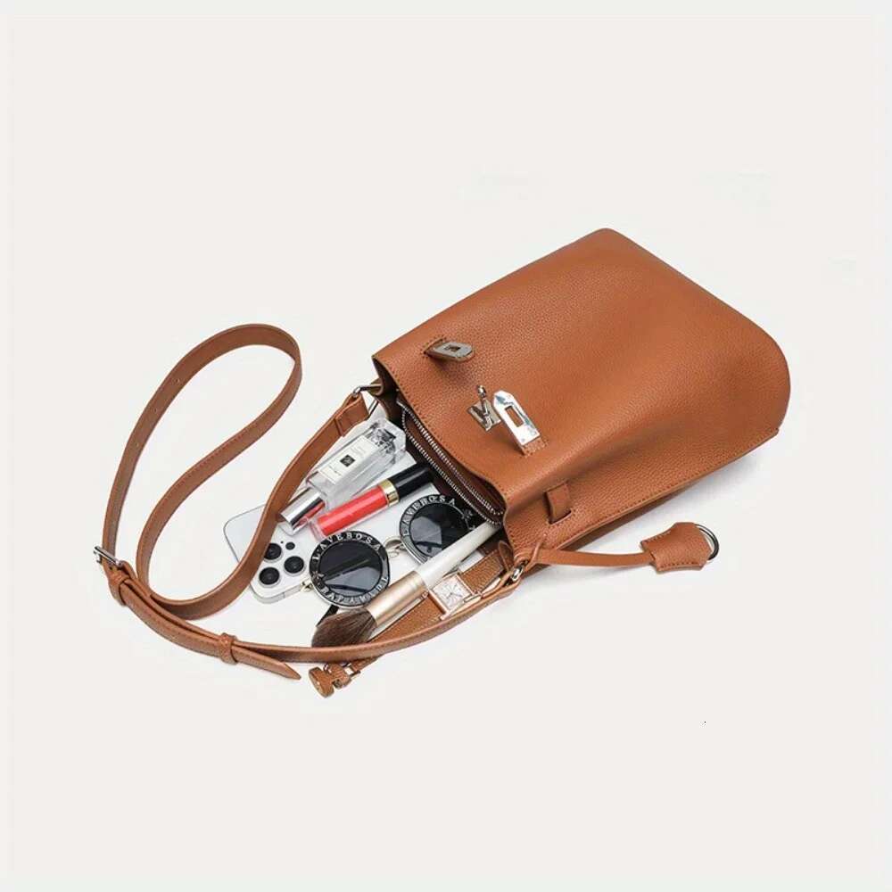 New Casual Single Vertical Horseshoe Shoulder Oblique Span Portable Women's Small Bucket Bag