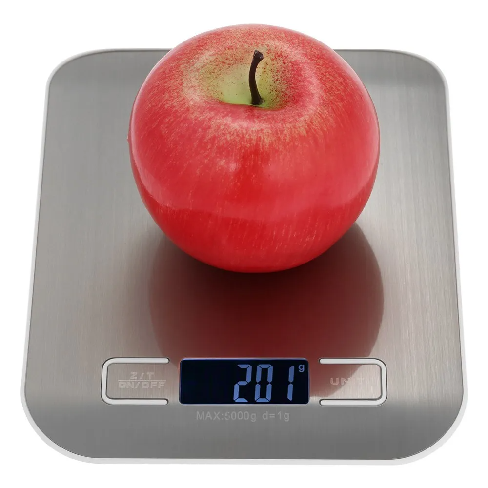 5/10KG Digital Kitchen Scale Stainless Steel Precision Home Jewelry Food Scale LED Display Electronic Jewelry Baking Weight Scales