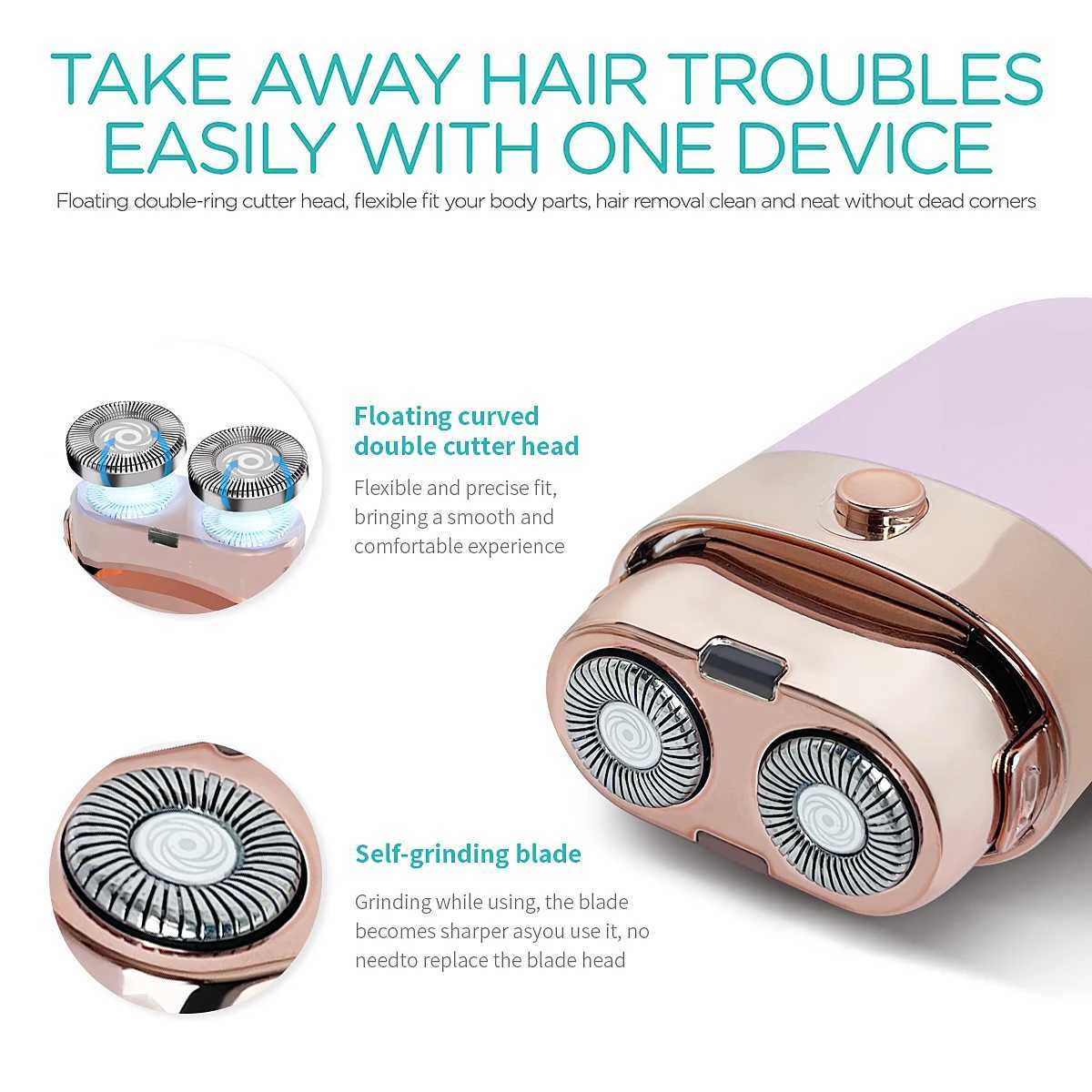 Mini Shaver Portable LED Electric Shaver Scraper Dry and Wet Dual Use Shaver Car Travel Office Shaver L251124