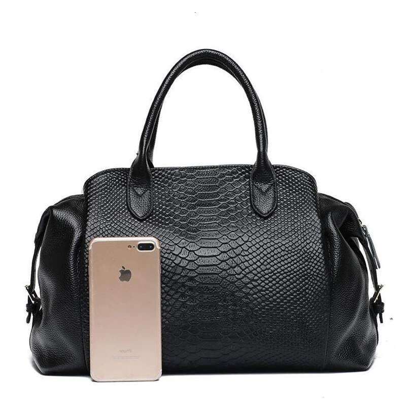 Genuine Leather Large Handbags Wild Serpentine Tote Female Shoulder Designer Lady Classic Crossbody Bags For Women Bag