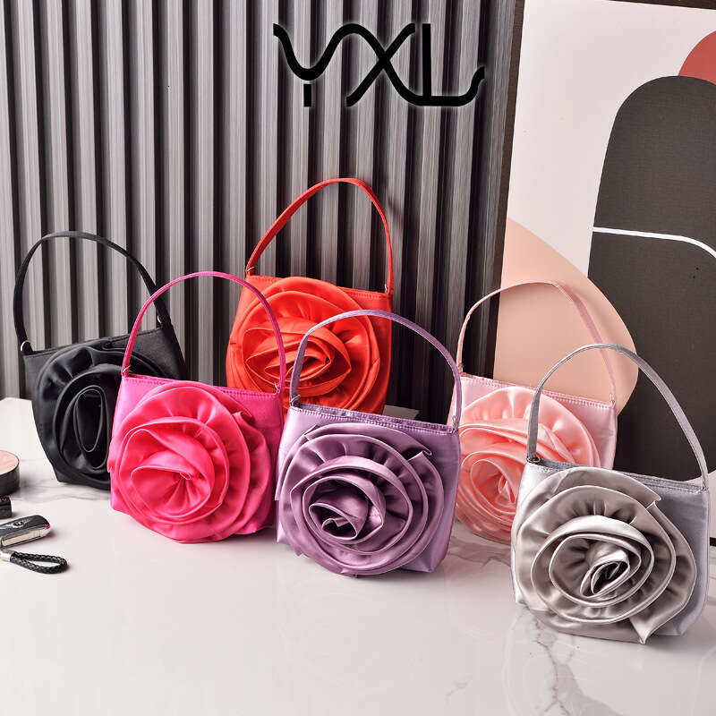 Dinner Bag Big Flower Banquet Three Dimensional Silk Cheongsam Bag Hand Held Wedding Bride Bridesmaid Bag KQ