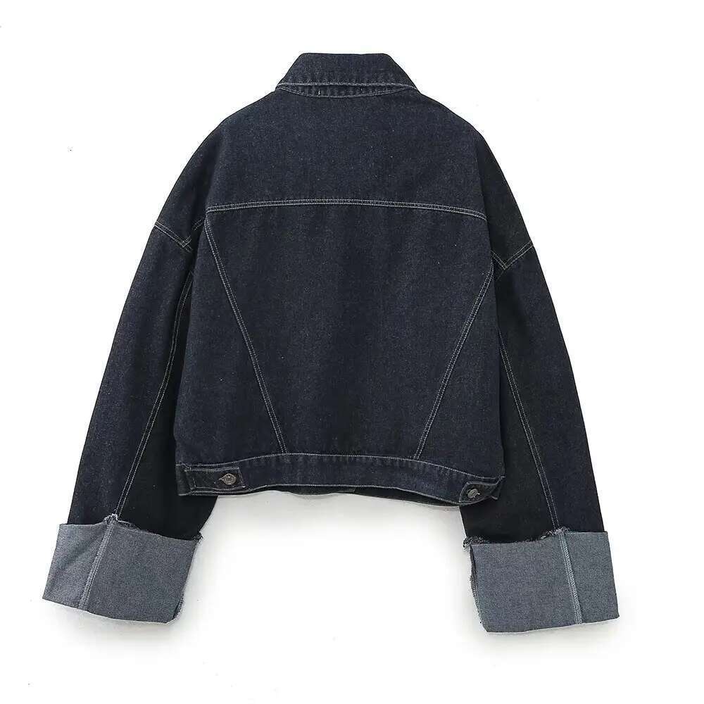 Designer Clothes DUOPERI Women Fashion 2 Pieces With Pocket Denim Blue Jackets & Front Zipper Trousers Feamle Chic Lady Pants Sets