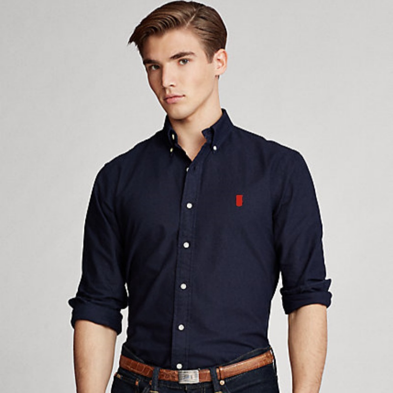 Mens Pure cotton polo Dress Casual Shirts s Slim Silk Designers T-shirts Long Sleeve fashion t business clothing plaid brands Multiple color