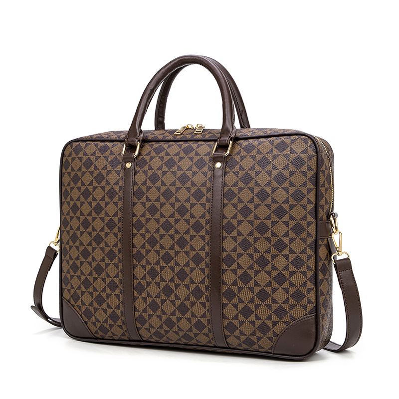 2026Designer Men Shoulder Briefcase Black Brown Leather Handbag Luxury Business Man Laptop Bag Messenger Bags 3 Color with dust bag