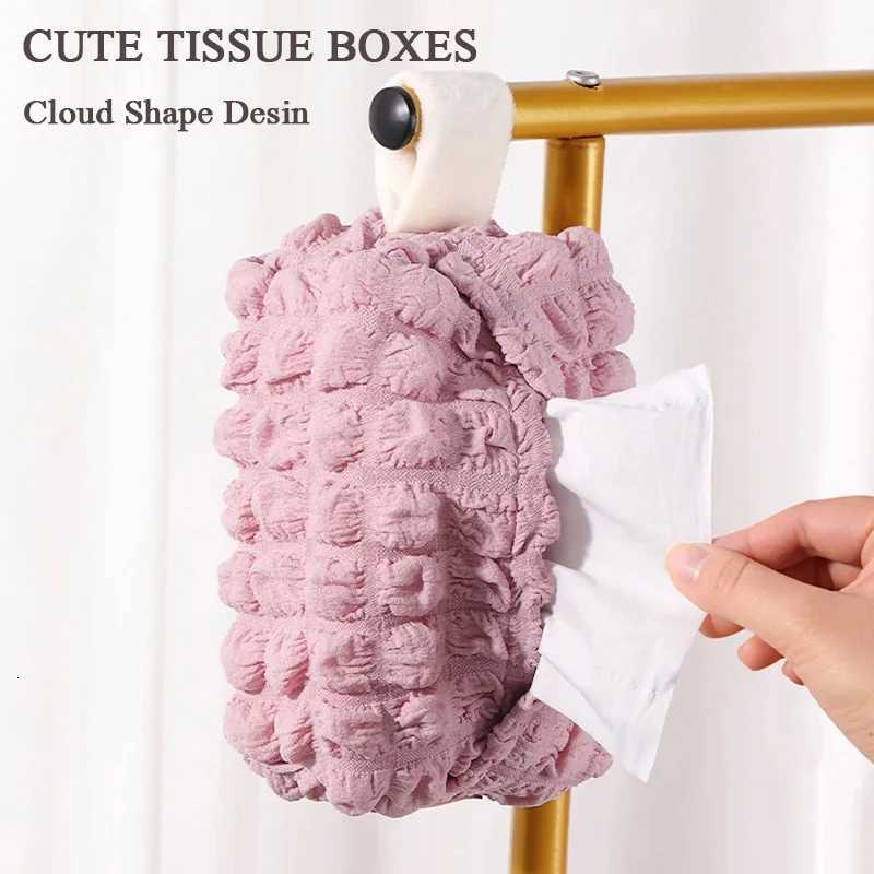 Korean Style Tissue Boxes Cute Tissue Storage Box for Home Decor Hanging Toilet Paper Container Girl GiftM251124