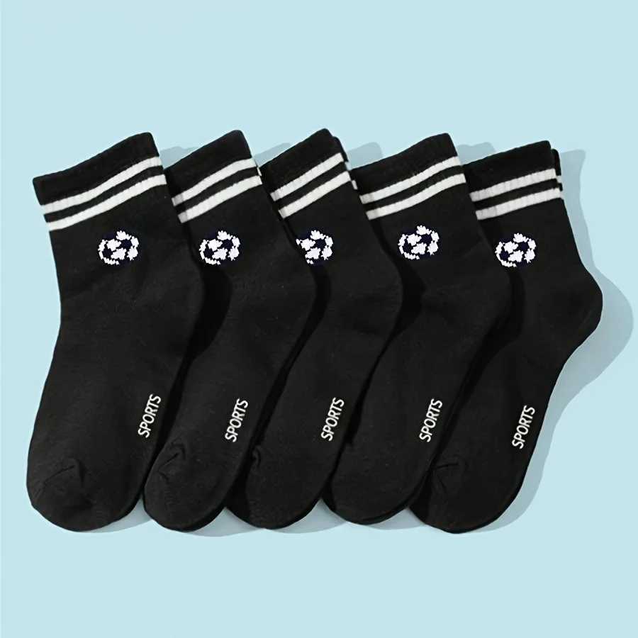 8 Pairs of Randomly Mixed Colors Simple Solid Color Childrens Socks Sporty Trendy Versatile Baby MidCalfS ocksw ithS tripesa ndT G251124