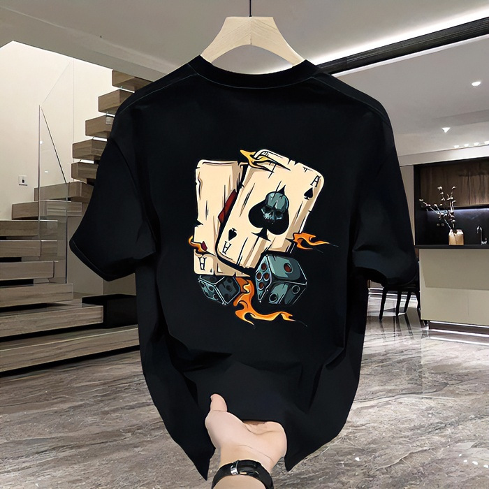 Hot New free shipping designer t-shirt for mens womens black white Summer hot trend pure cotton printed short sleeved T-shirt
