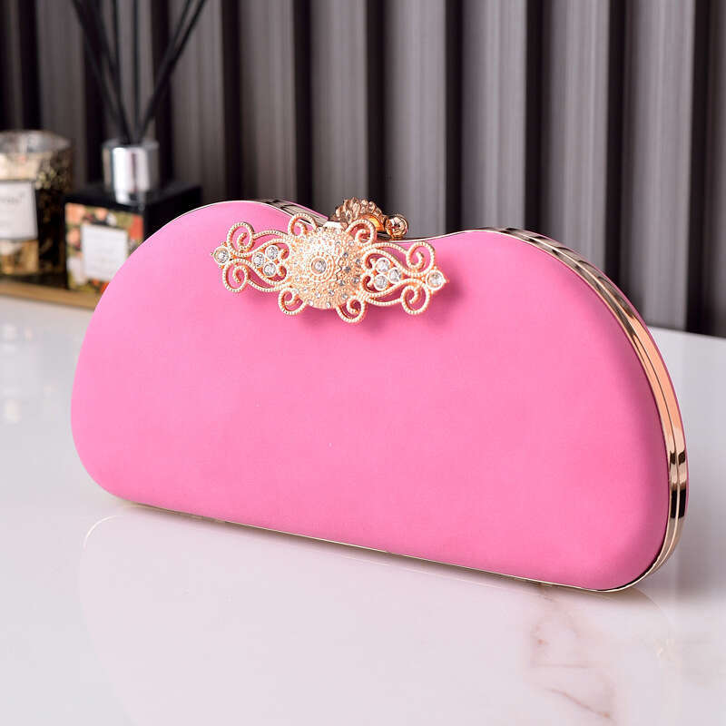 Dinner Bag New PU Dinner Qipao Celebrity Luxury Mouth Gold Fashion Rhinestone Bag KQ