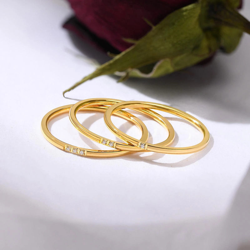 Top source ultra fine titanium non fading for female niche design, high-end gold ring, stainless steel personalized ring