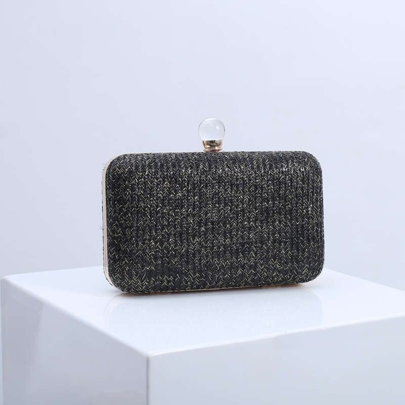 Dinner Bag Creative Summer Grass Woven Fabric Handheld Fashionable Multi Color Versatile Evening Women S Bag Water Wave Pattern KQ