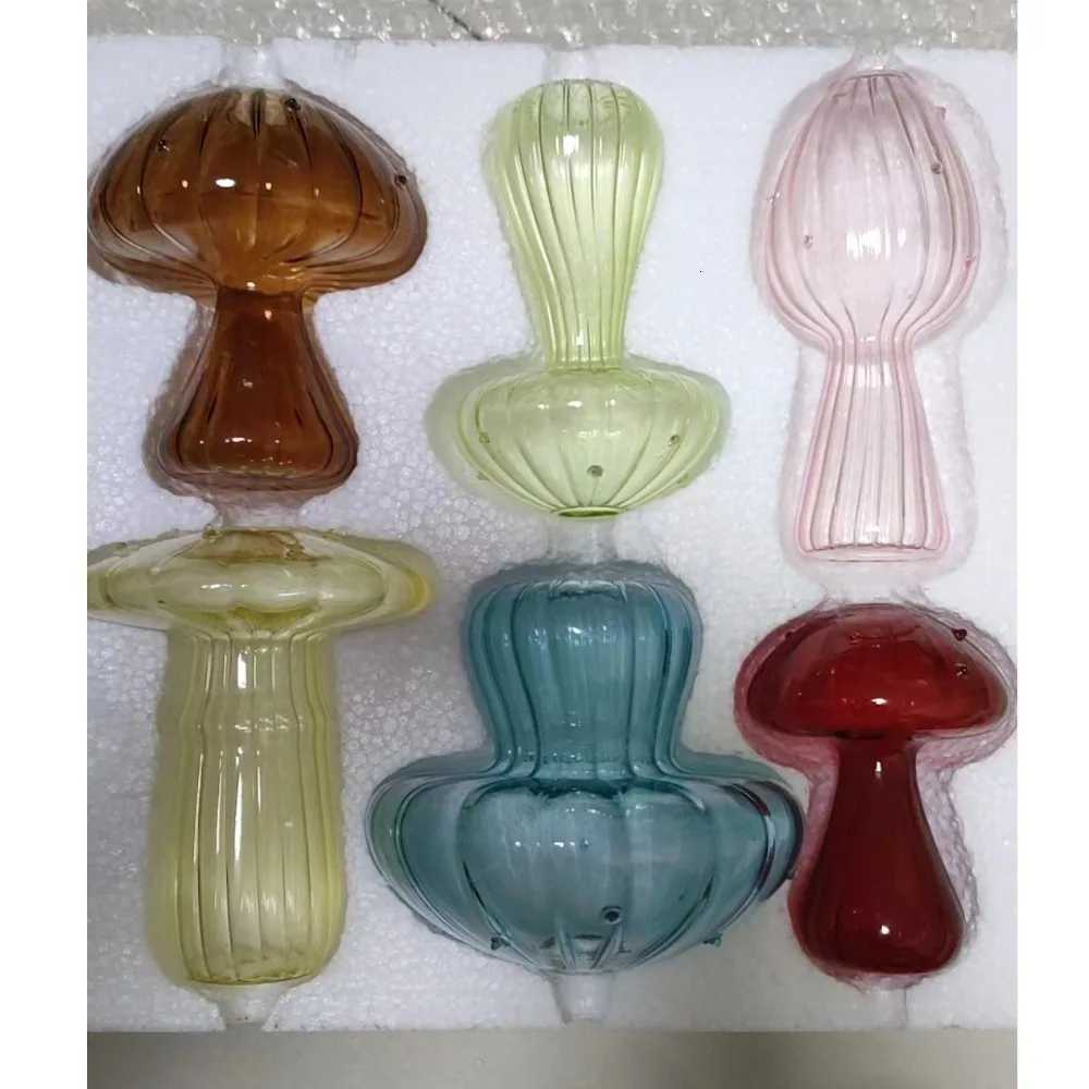 Simple Hydroponic Flower Bottle Transparent Glass Vase Mushroom Home Decoration Flower C251124